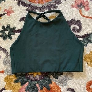 Girlfriend collective Topanga Bra in Moss